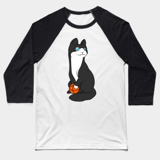 Cat with Ball Baseball T-Shirt